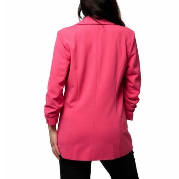 Dakota Blue NWT Women's Pink Crepe Lined Open Front Blazer Size XXL - Picture 6 of 9